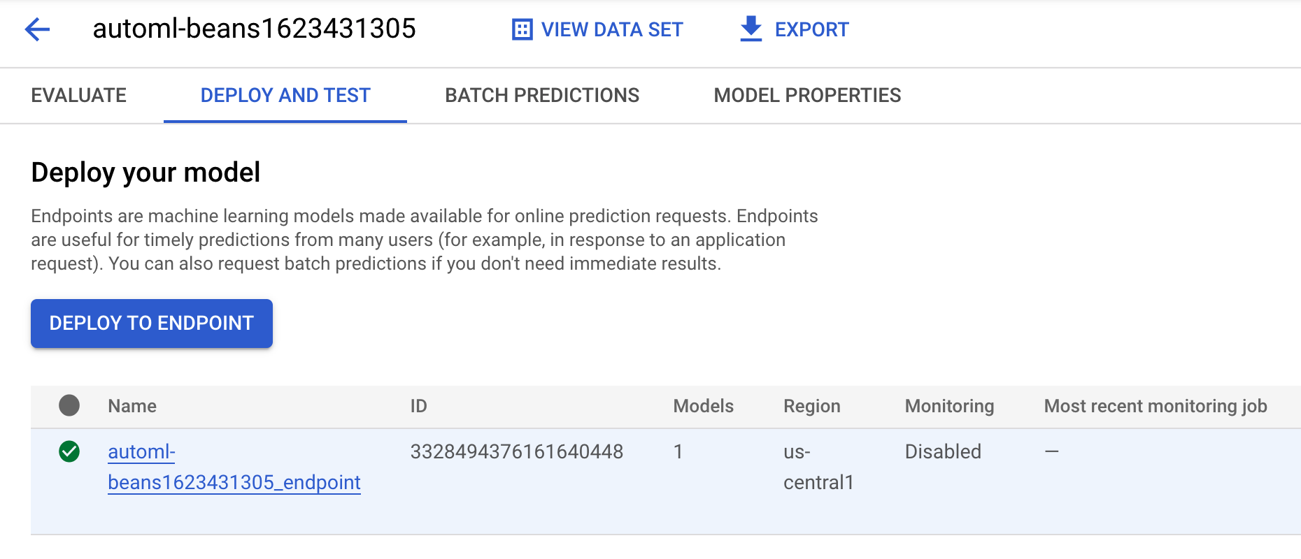 Endpoint model