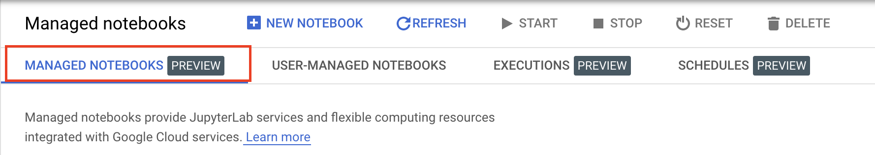 Interface utilisateur de notebook