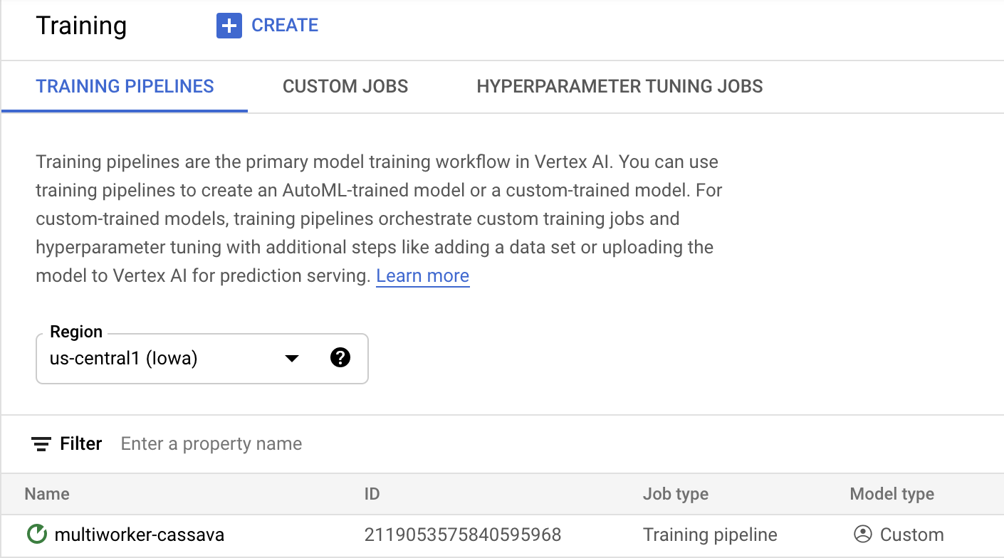 Jobs de treinamento