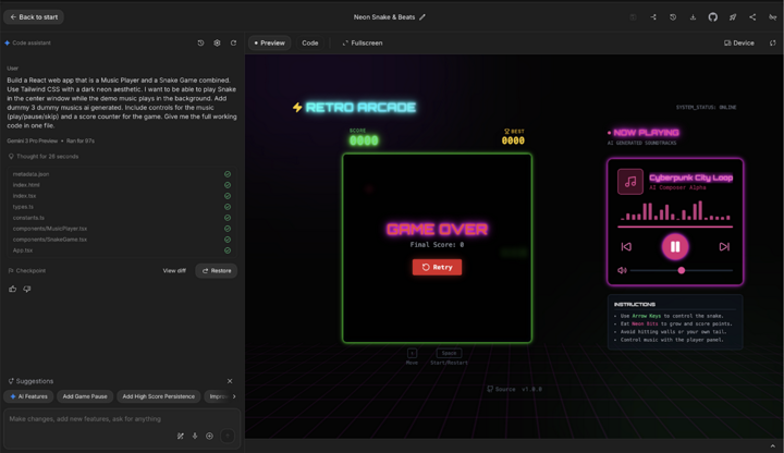 Vibe Code with Gemini in Google AI Studio | Google Codelabs